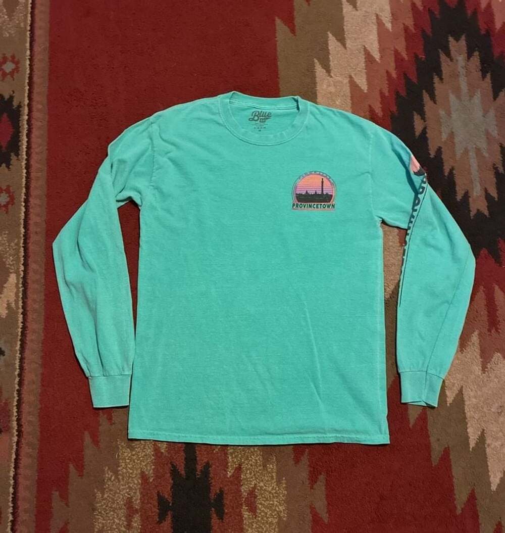 Blue 84 Provincetown Cape Cod Since 1727 Graphic Long Sleeve T-Shirt Teal Medium